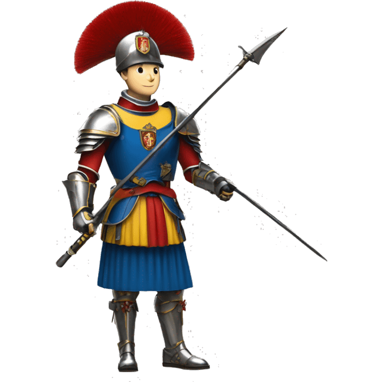 Pontifical Swiss Guard with halberd emoji