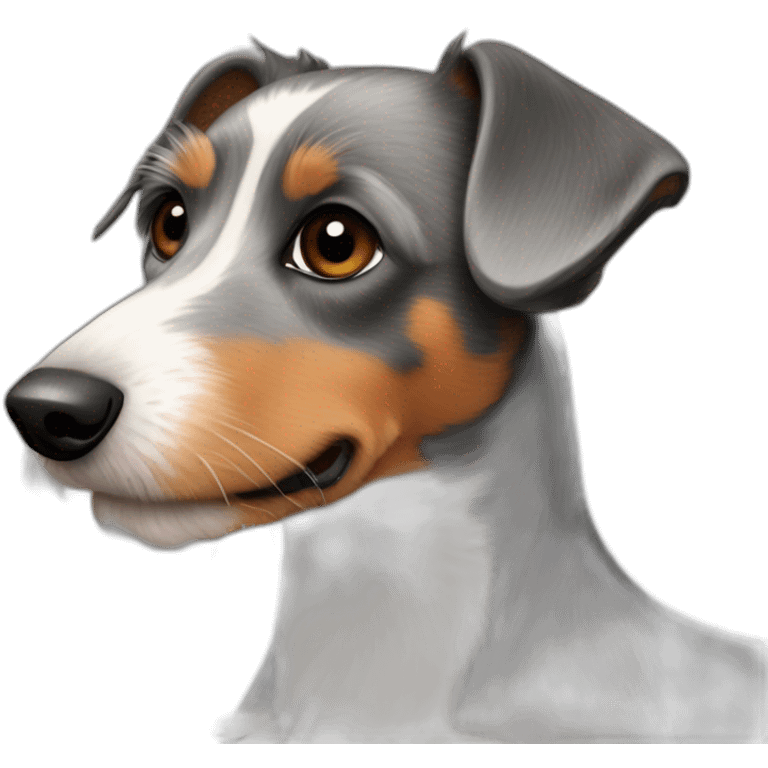 Terrier-dachshund-wire-hair-grey-black-tan emoji