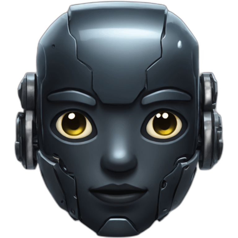 cute obsidian robot face emoji