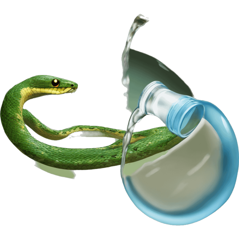 Photo of a snake drinking water emoji