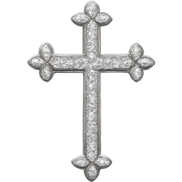 Silver diamond Cross ￼ emoji