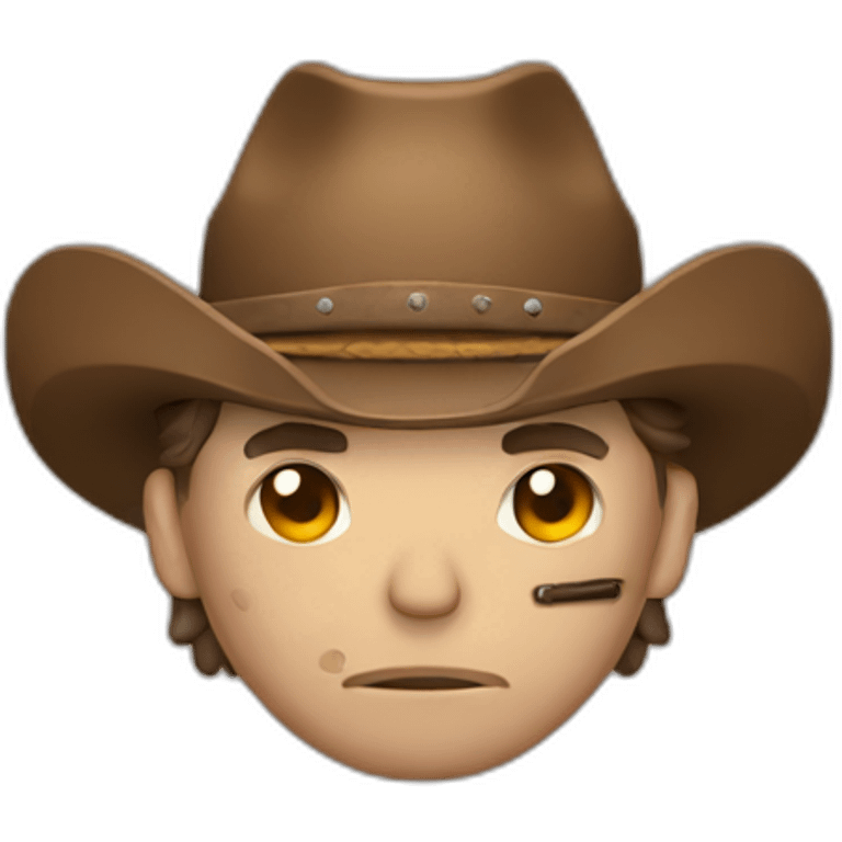 sleepy cowboy with a gun emoji