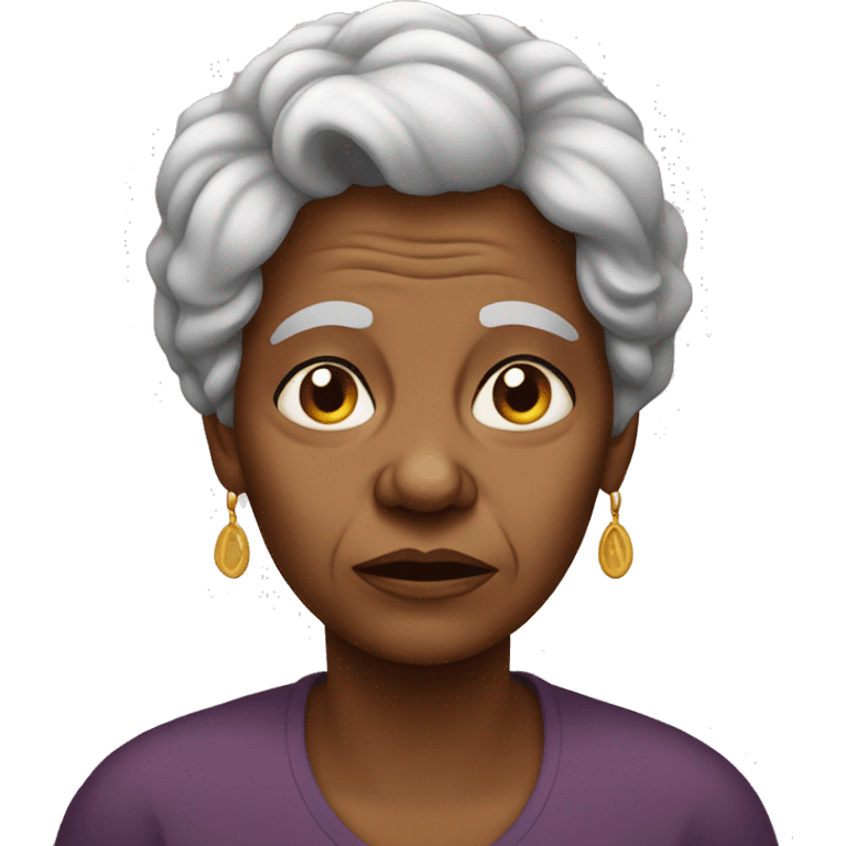 old black lady sad emoji