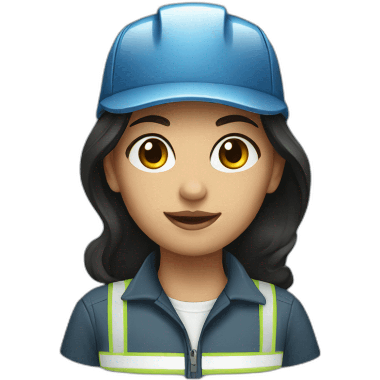 Truck driver girl with dark hair emoji