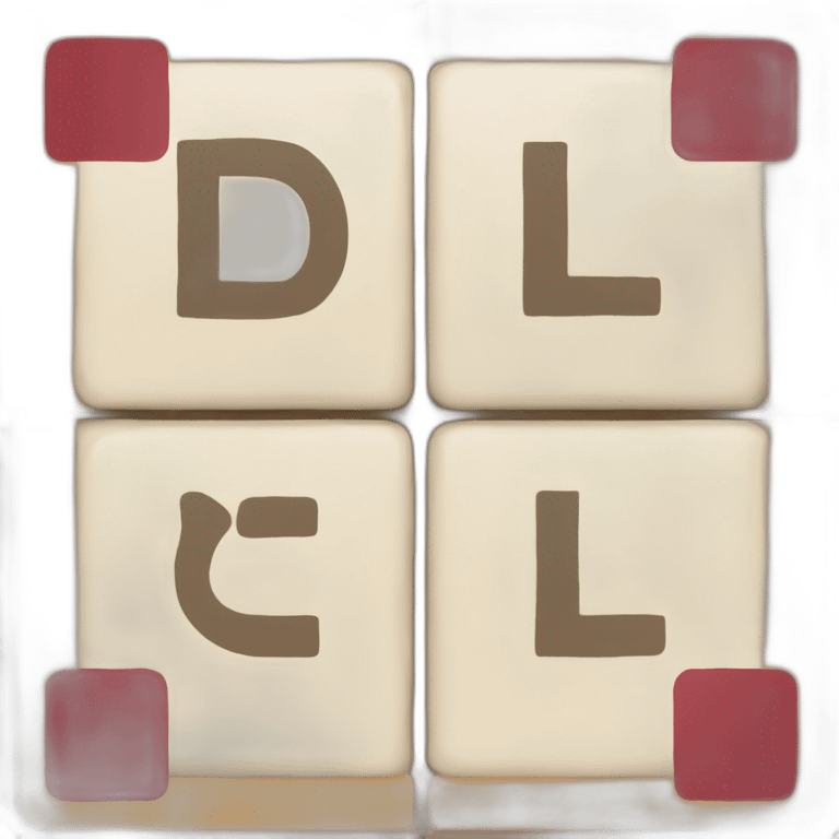 Scrabble tile with double L emoji