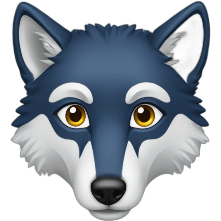 Loup bleu foncé emoji