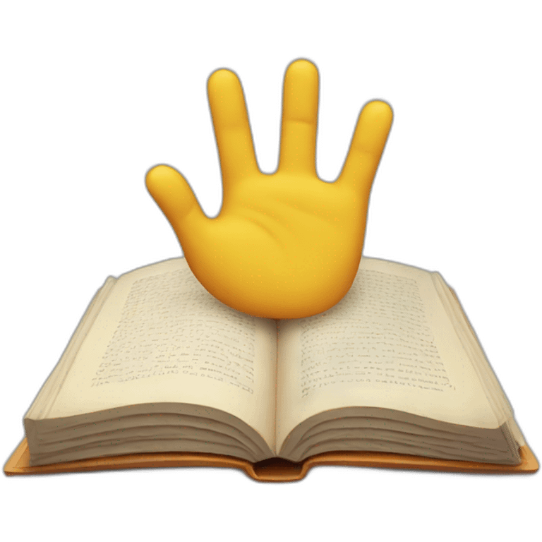 Giant Hands holding book emoji