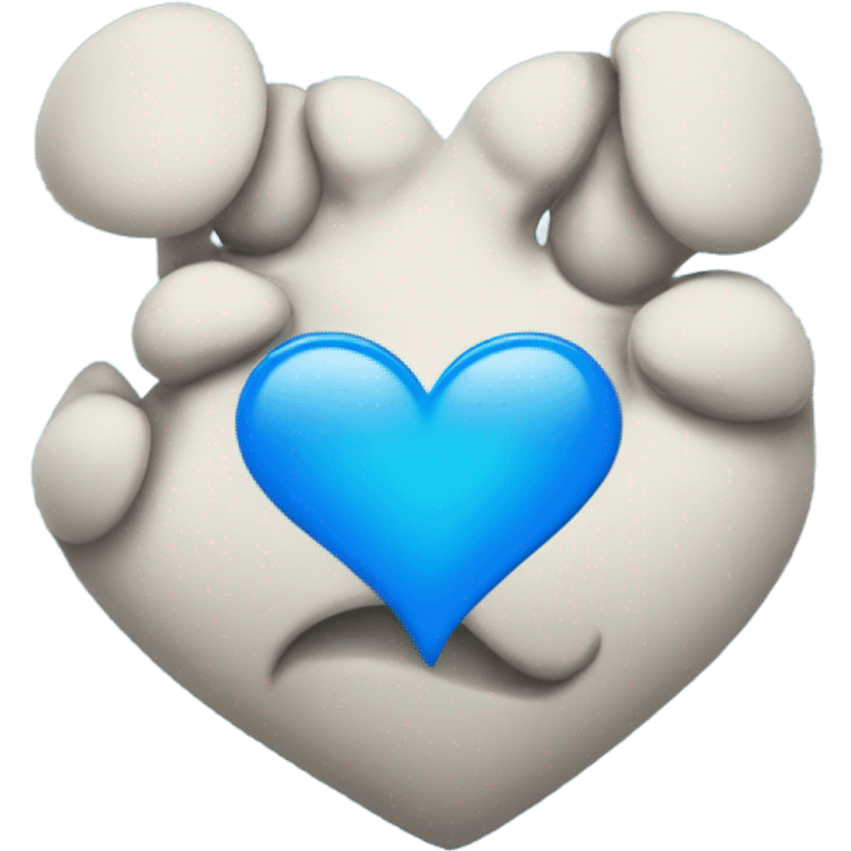 blue heart with paws emoji