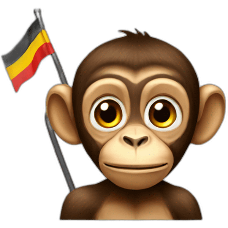 a monkey with german flag emoji