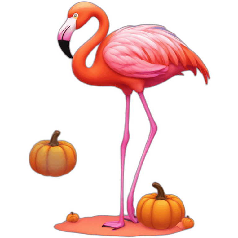 halloween flamingo emoji