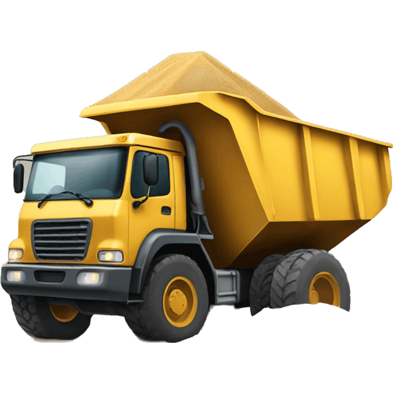 dump truck delivering sand emoji