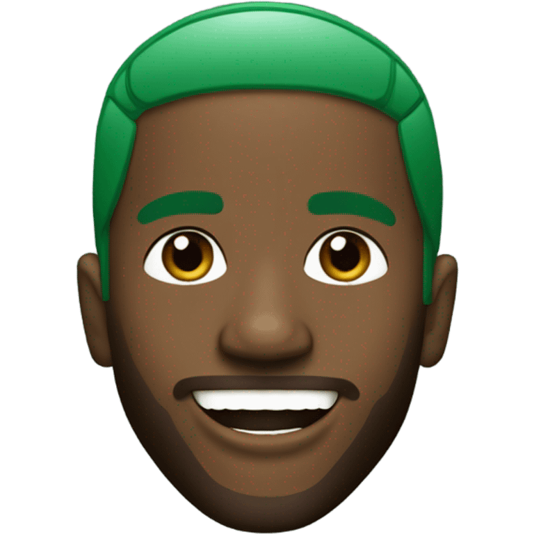 frank ocean smiling with green hair emoji