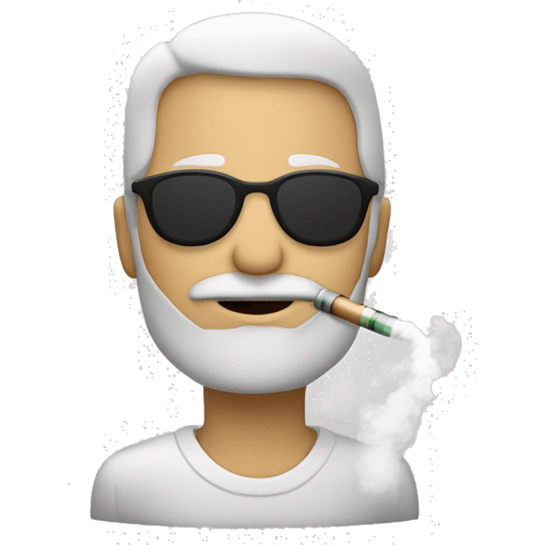 una persona fumando vaper estilo minimalista emoji