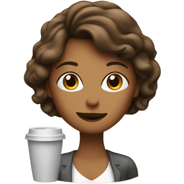 Lady getting coffee emoji