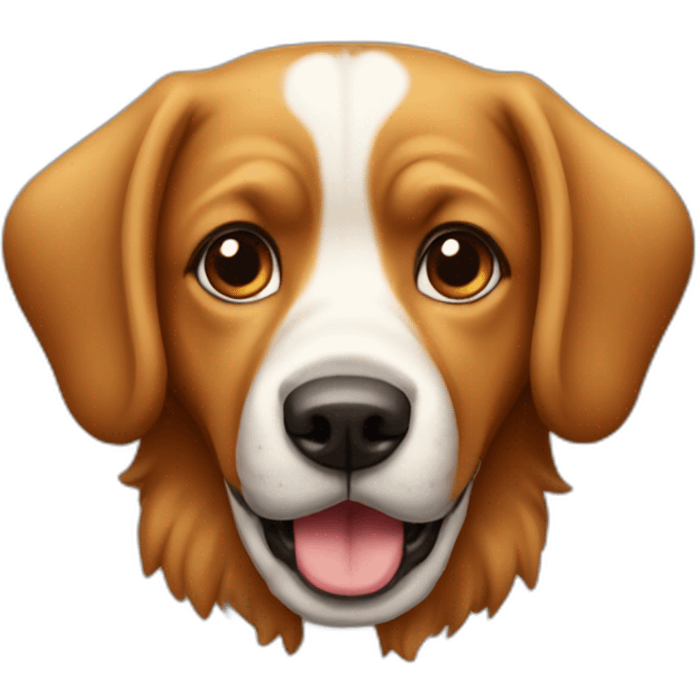 Cachorro caramelo do focinho fino emoji