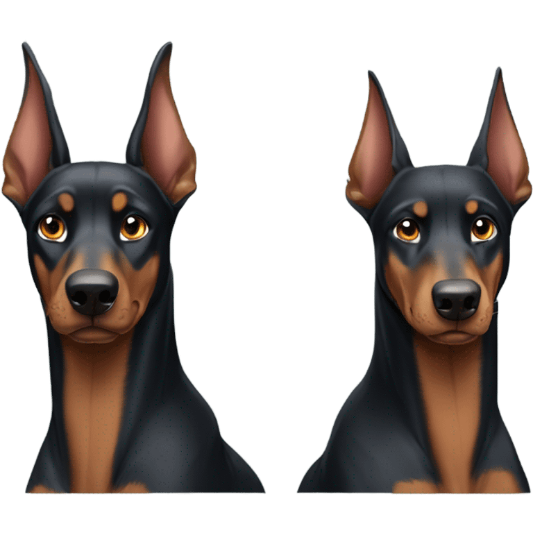 one doberman AND one wolf  emoji