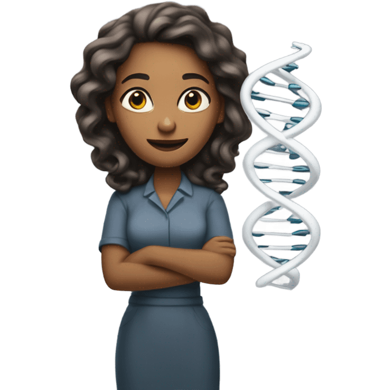 Delphine with dna emoji