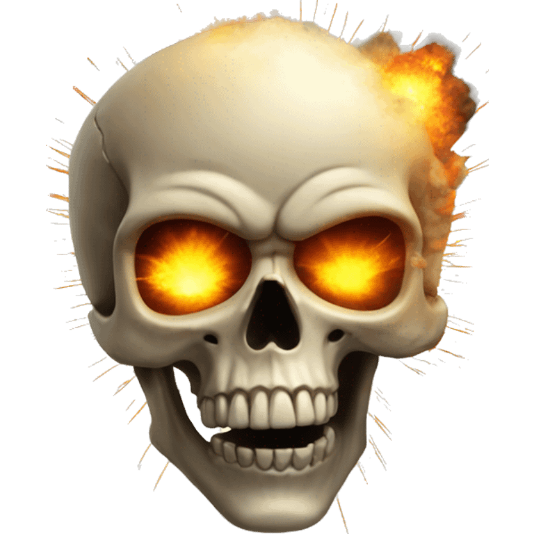 Skull with an explosion emoji