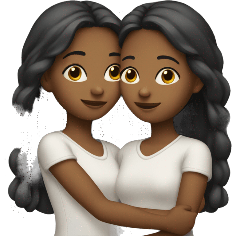 sisters holding each other emoji