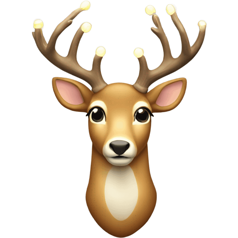 Deer with 8 warm white lights on antlers  emoji