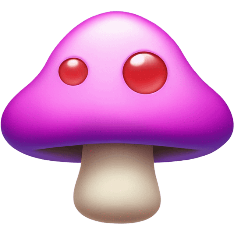 Pink and purple mushroom with heart eyes emoji