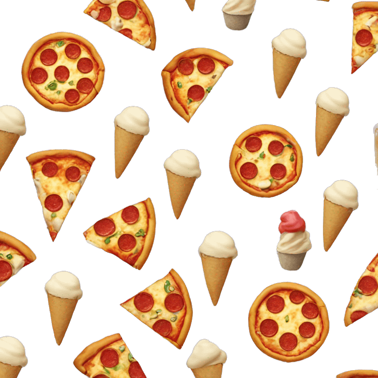 Pizza with ice cream on top emoji