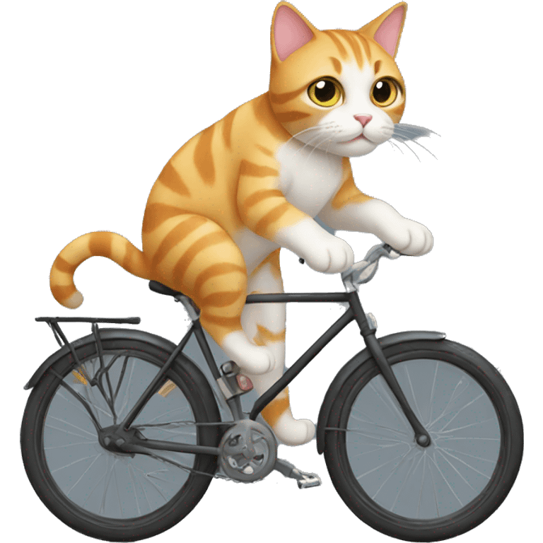 Cat in a bike emoji