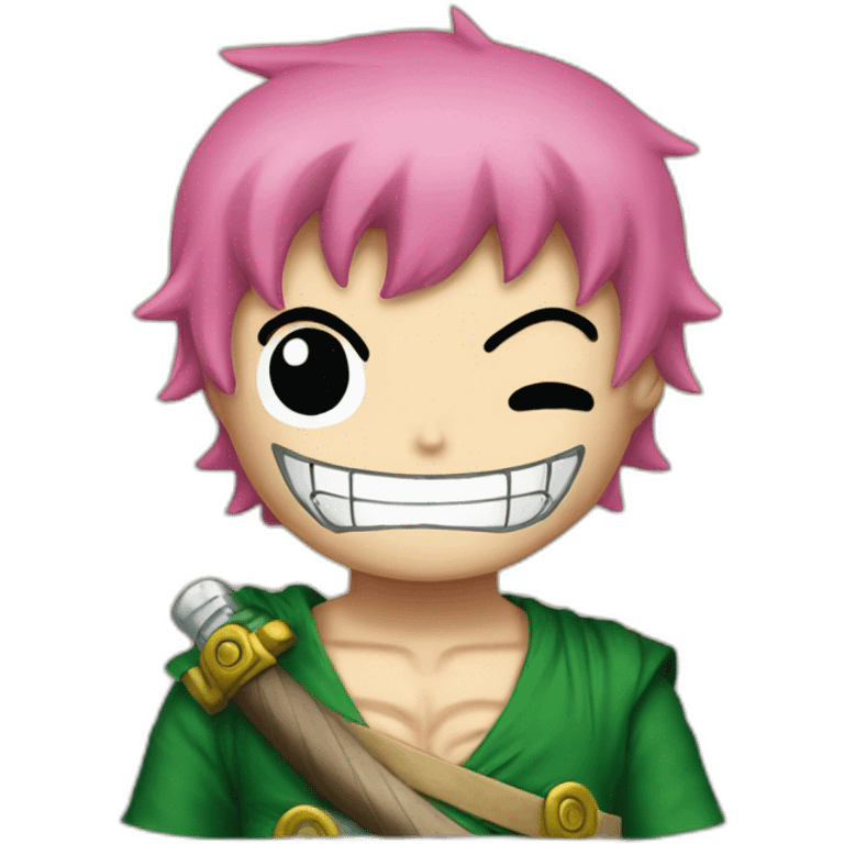 Hello kitty zoro one piece emoji