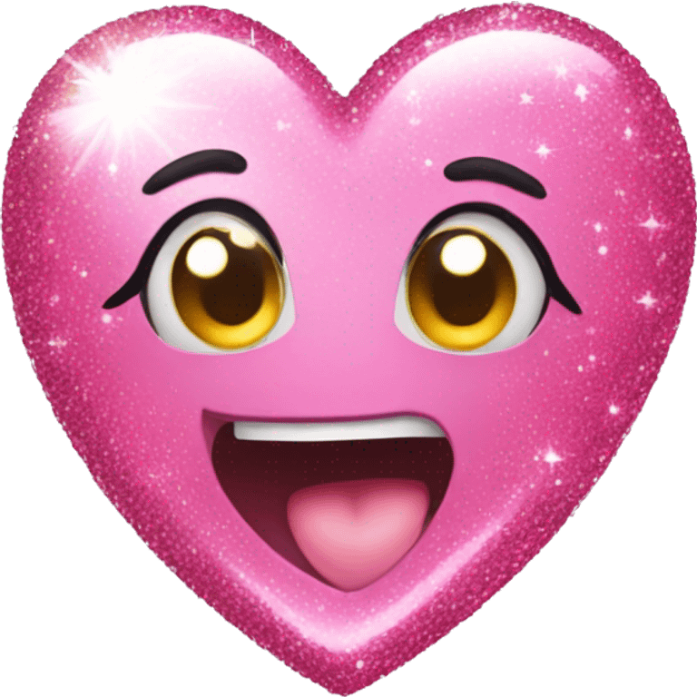 Sparkle with pink heart  emoji