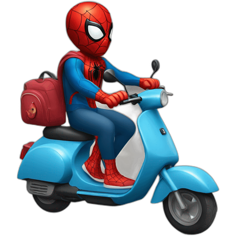 spiderman en scooter emoji