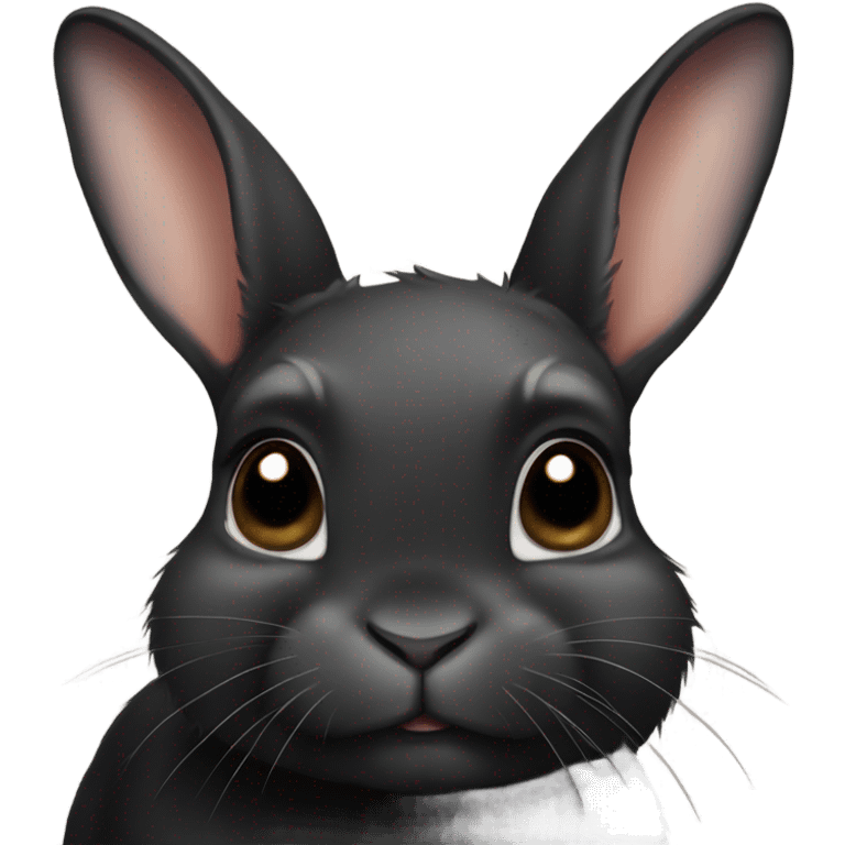 black Netherland dwarf rabbit emoji