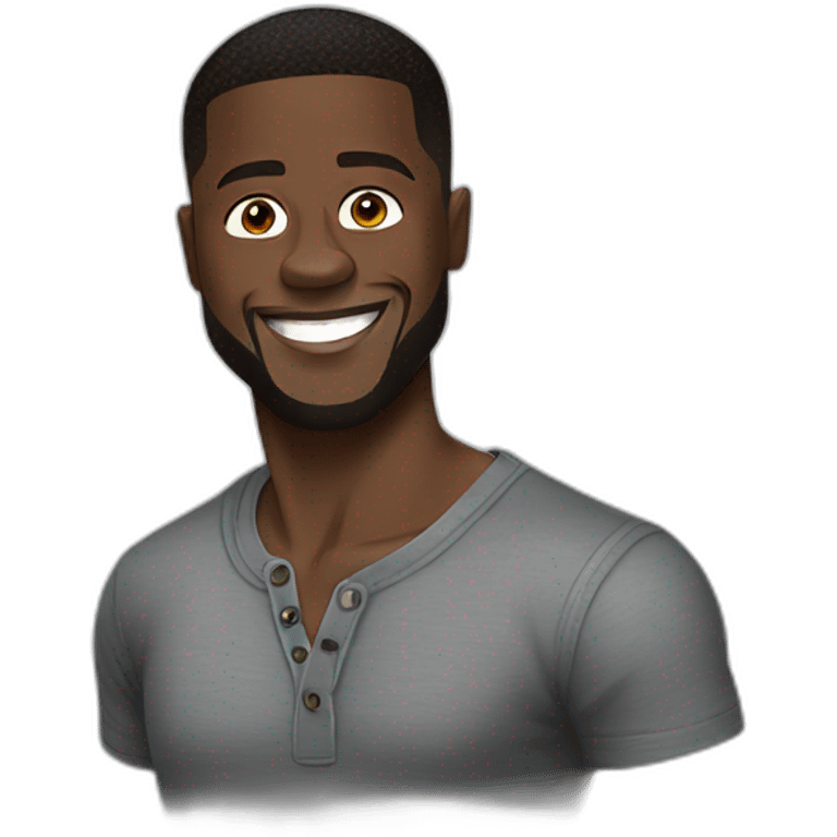 actor kevin hart cartoon wearing henley emoji