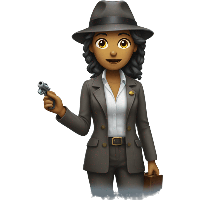 Woman detective solves case emoji