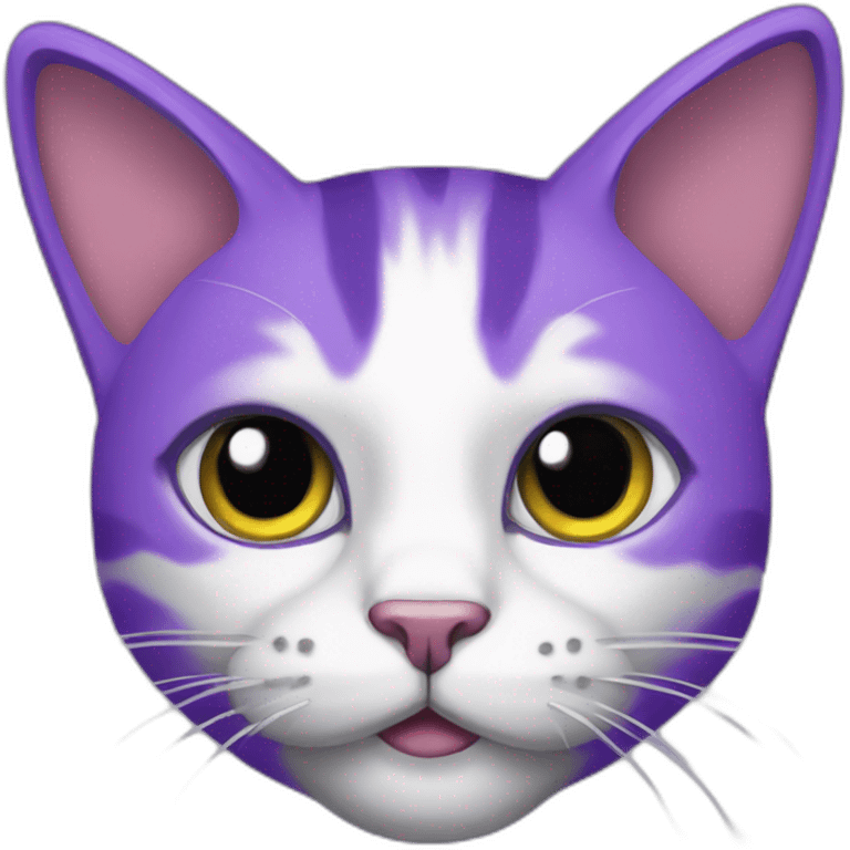 Purple cat twitch streamer emoji