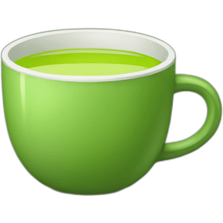 Cup of green tea without handle emoji