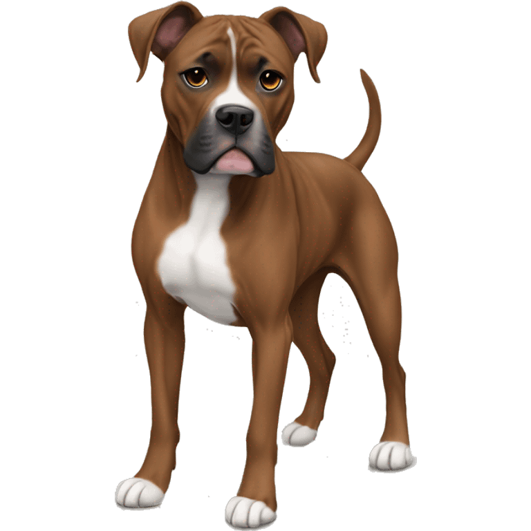 Brindle colored boxer pitbull mix emoji