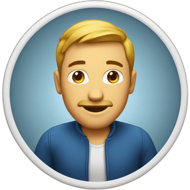 Homme sur table emoji