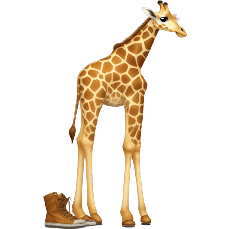 Giraffe with shoes emoji