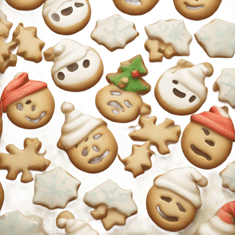 Cozy cute Christmas cookies emoji