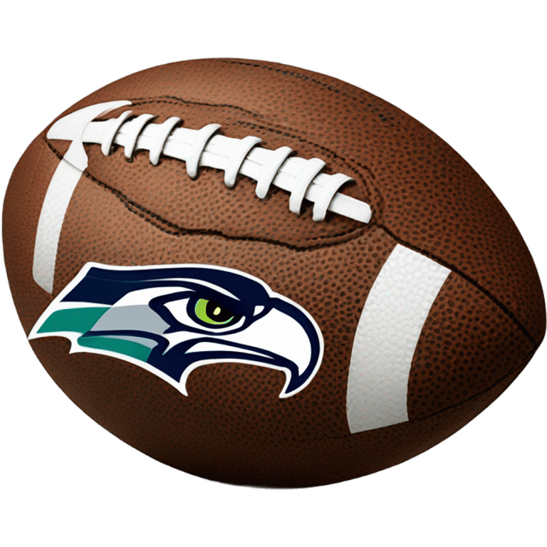 A football with the Seahawk logo inside of it emoji