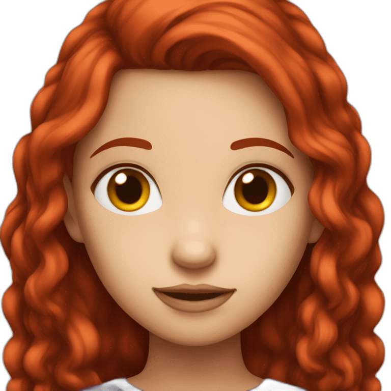 dark red head girl emoji