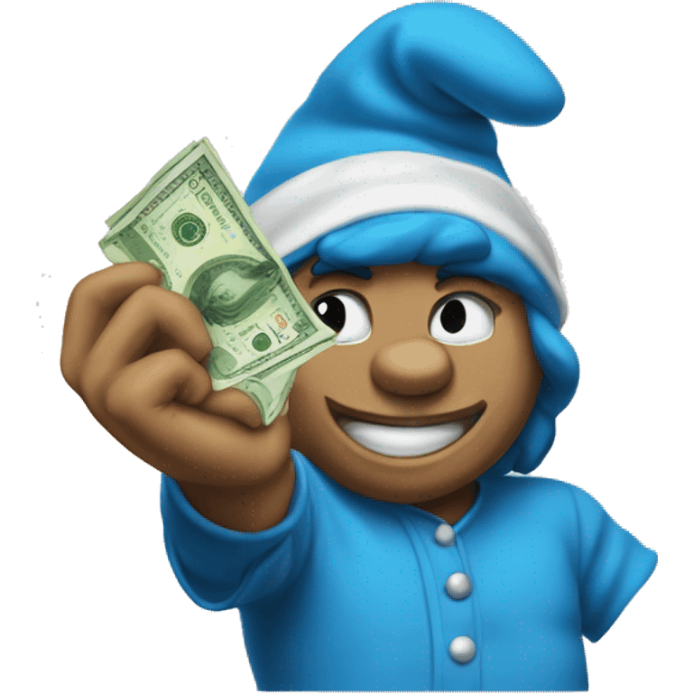 Smurf money emoji