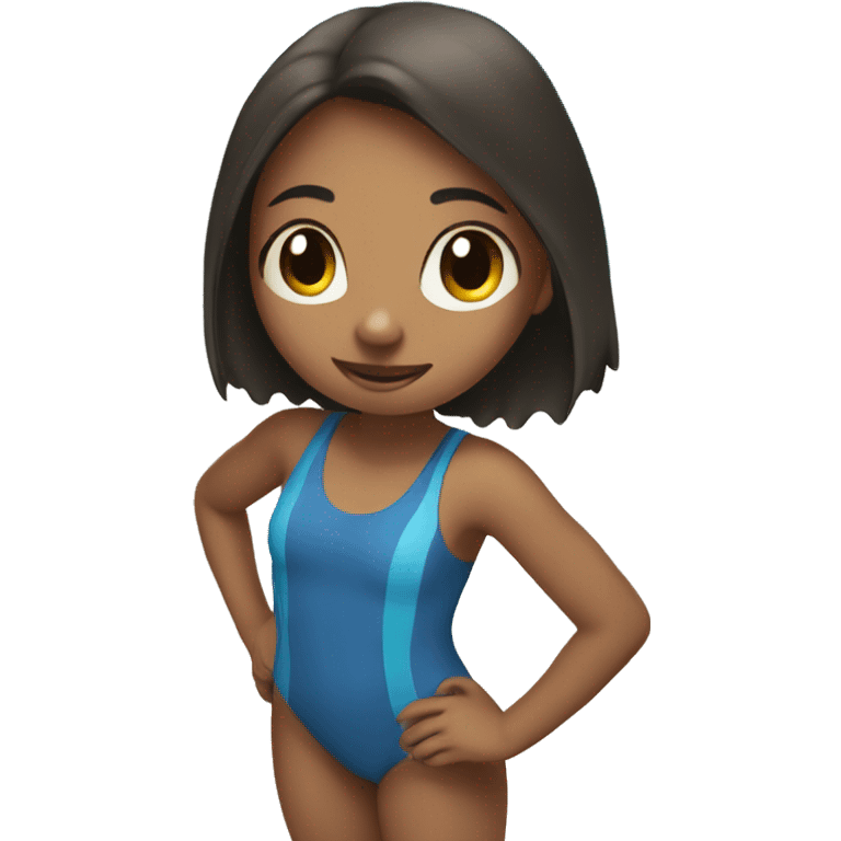 Girl on a swimming block  emoji