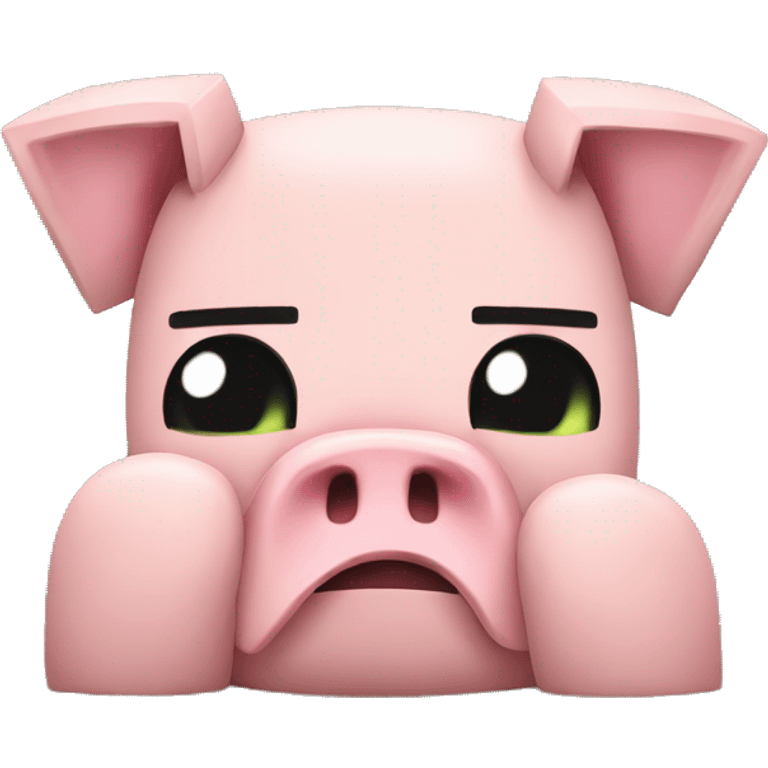 Facepalm - Pig minecraft emoji