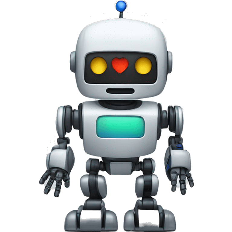 Robot for AI jobseeker  with 4F45DC color elements emoji