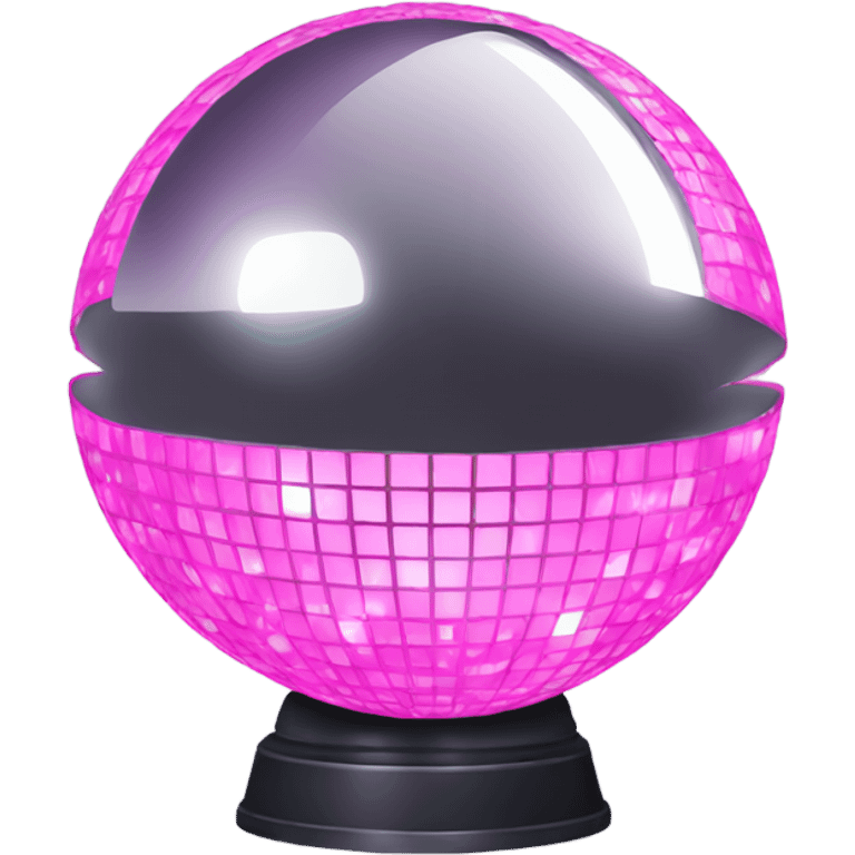 Cute pink mirrorball emoji