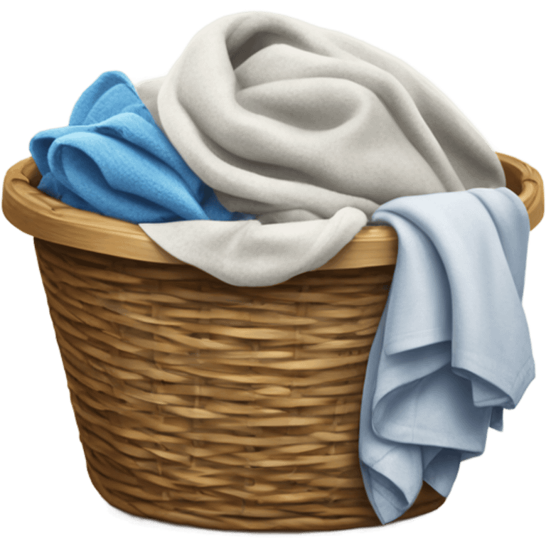 Launrdy Hamper filled with dirty clothing emoji