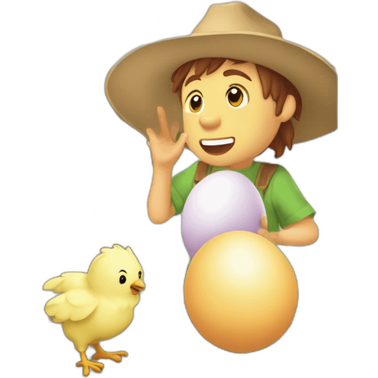 okay what egg hatched okay barney says that might the egg is going to hatch the barn is fun ohh the wind  emoji