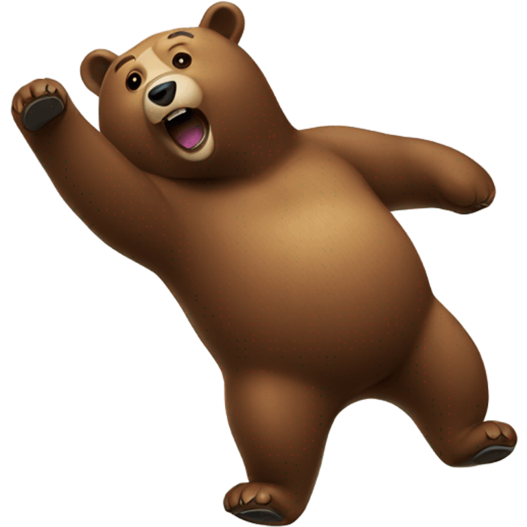 A bear doing a backflip  emoji