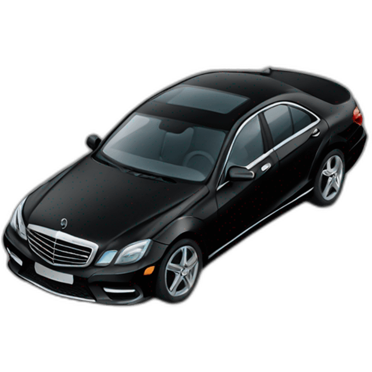 a black Mercedes Benz car emoji